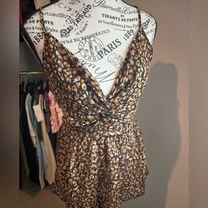 Floral Print Wrap Top